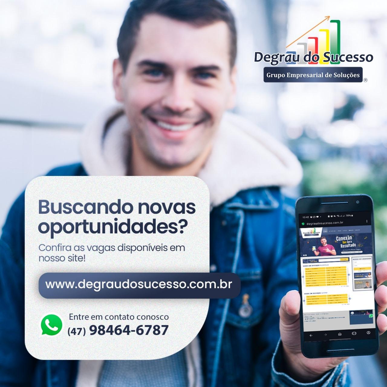 ATENÇÃO VOCÊ QUE ESTA DESEMPREGADO Oportunidades em destaque de Gaspar, para esse ano de 2025