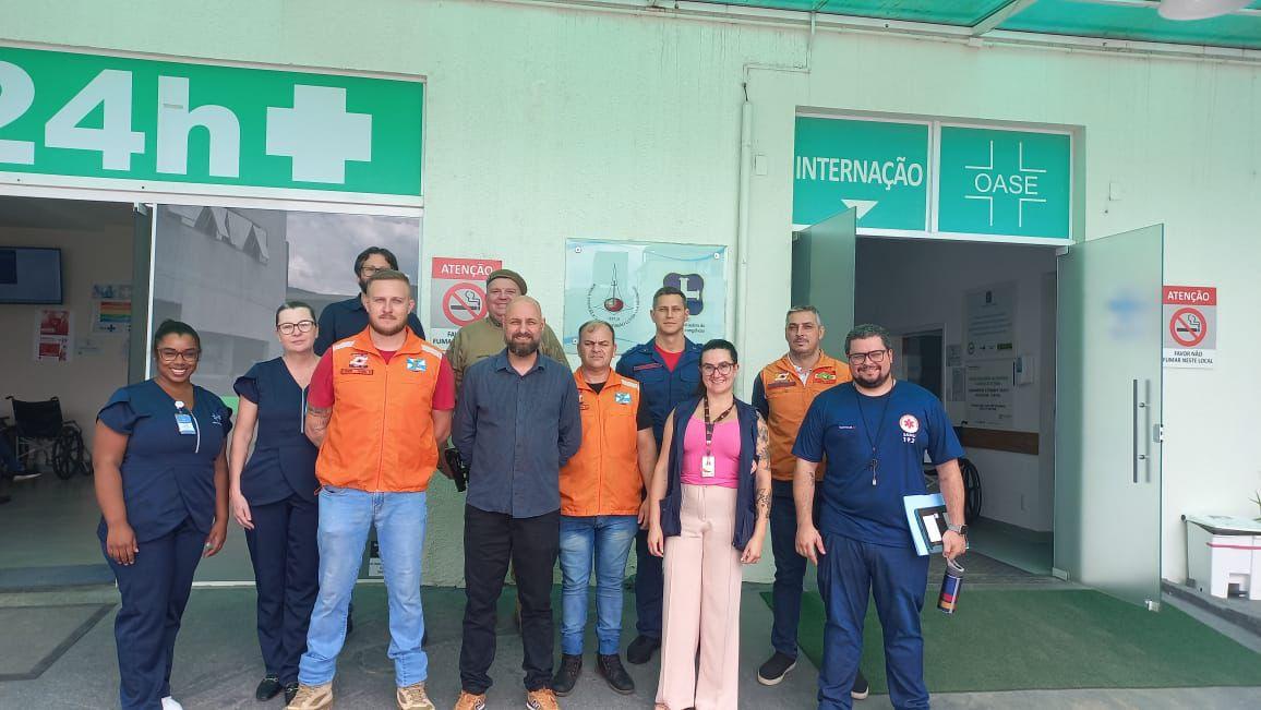 Defesa Civil realiza visita técnica no Hospital e Maternidade OASE para elaboração de planos de contingência e emergência.