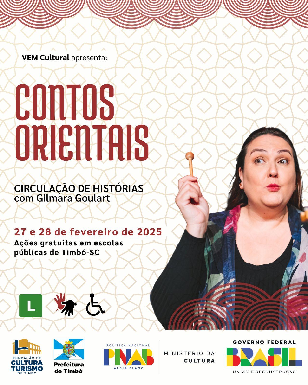 Projeto “Contos Orientais – Circulação de Histórias” leva contação de histórias às escolas públicas de Timbó