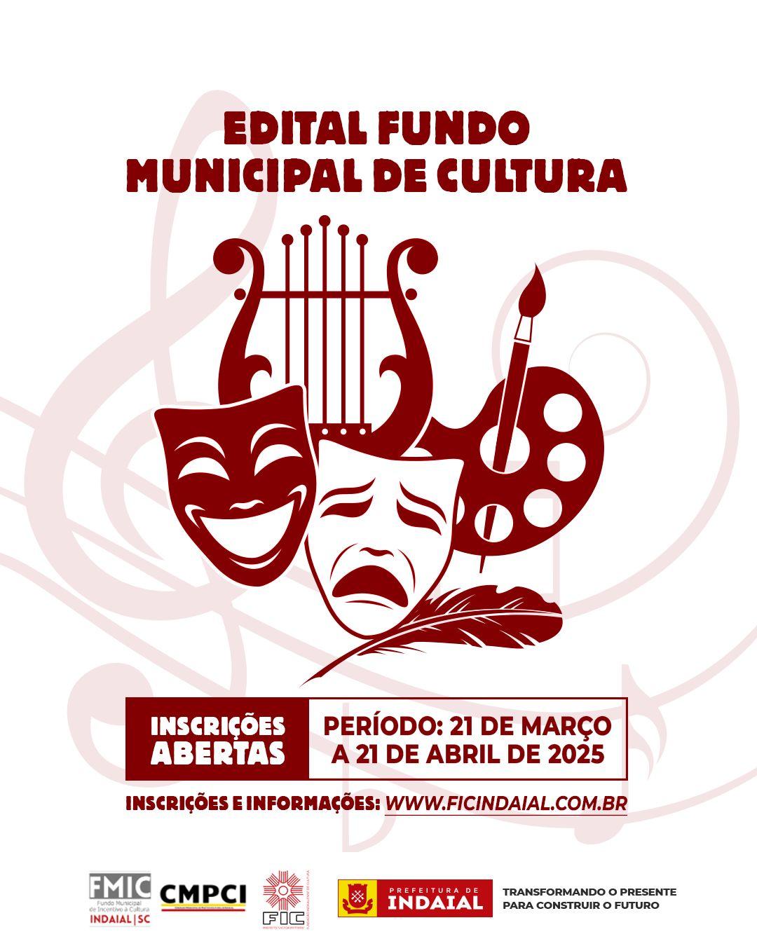 Abertas as inscrições para o Edital de Fomento à Execução de Ações Culturais – FMIC 2025