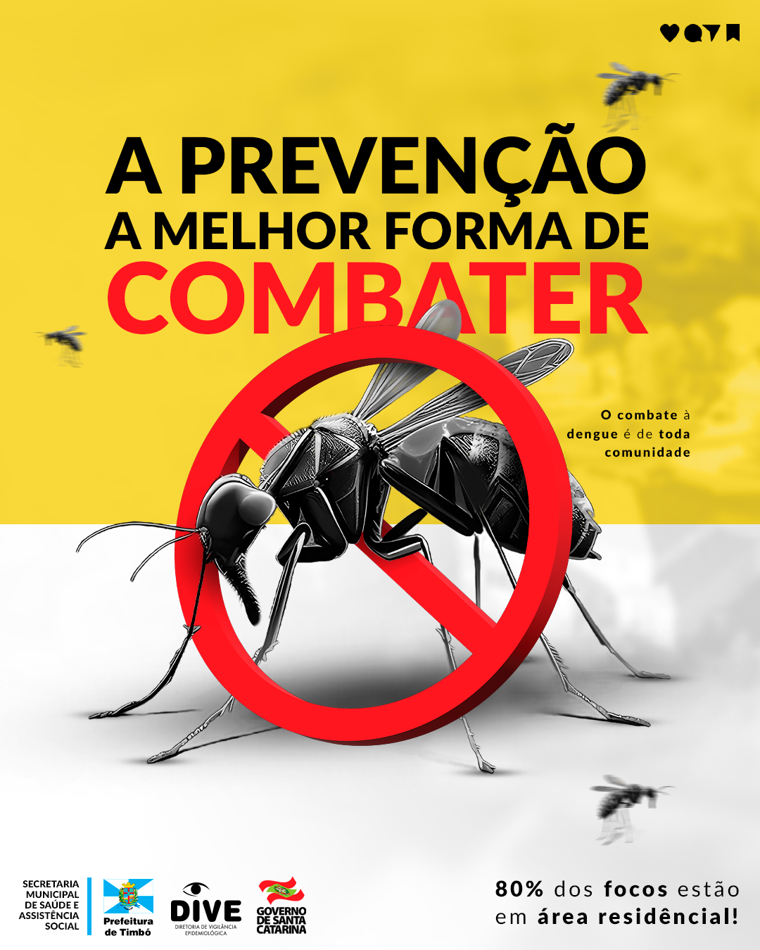 Atenção redobrada para a dengue em Timbó: casos registrados em 2025 reforçam a importância da prevenção