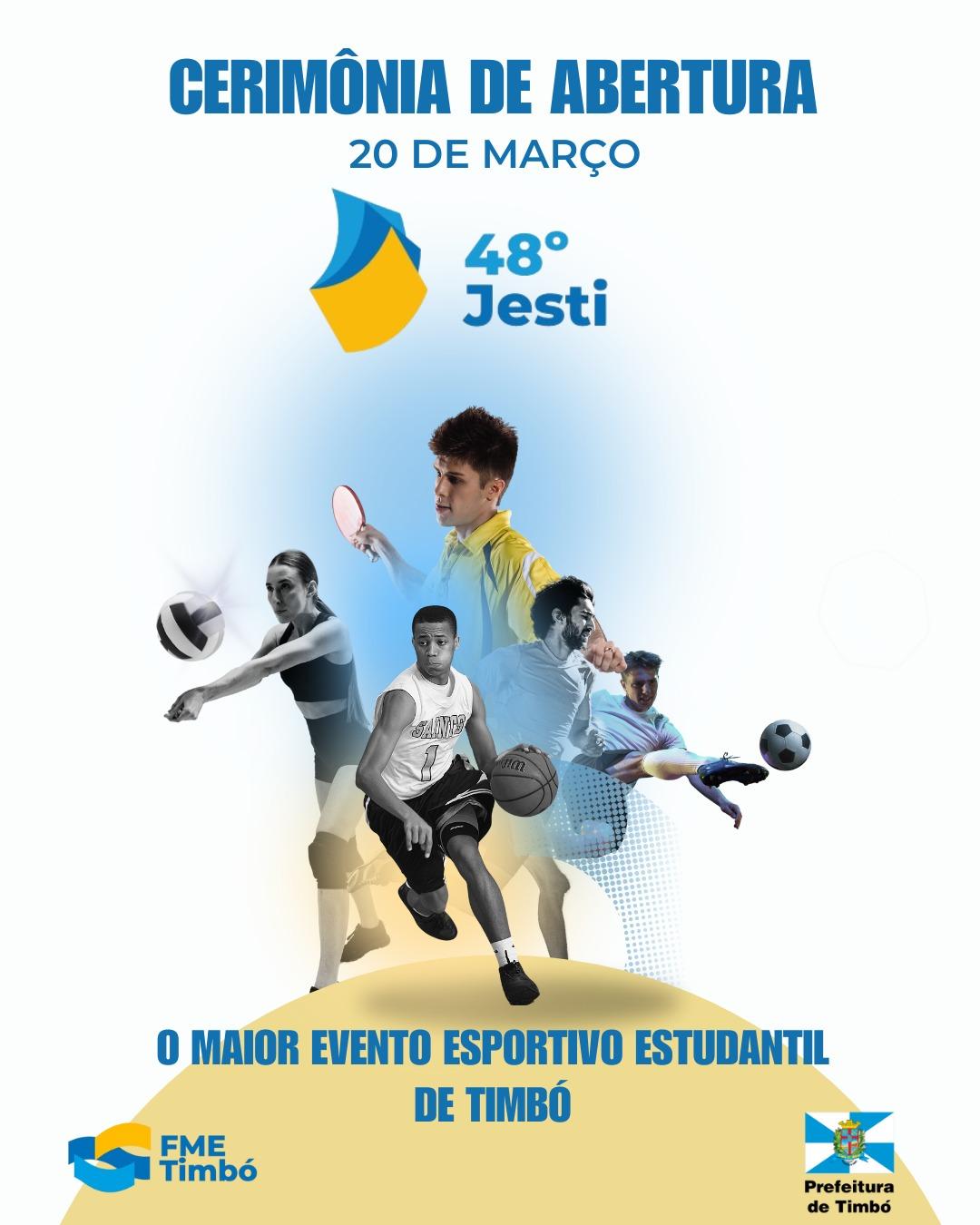 Cerimônia de Abertura do 48º Jogos Estudantis de Timbó acontece nesta semana