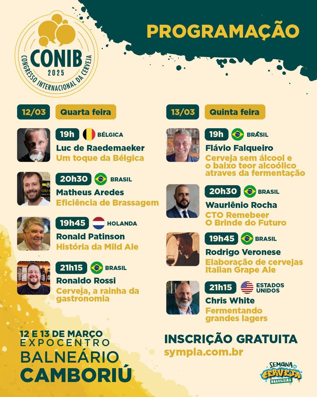 Congresso Internacional da Cerveja ocorre de 12 a 13 de março, em Balneário Camboriú