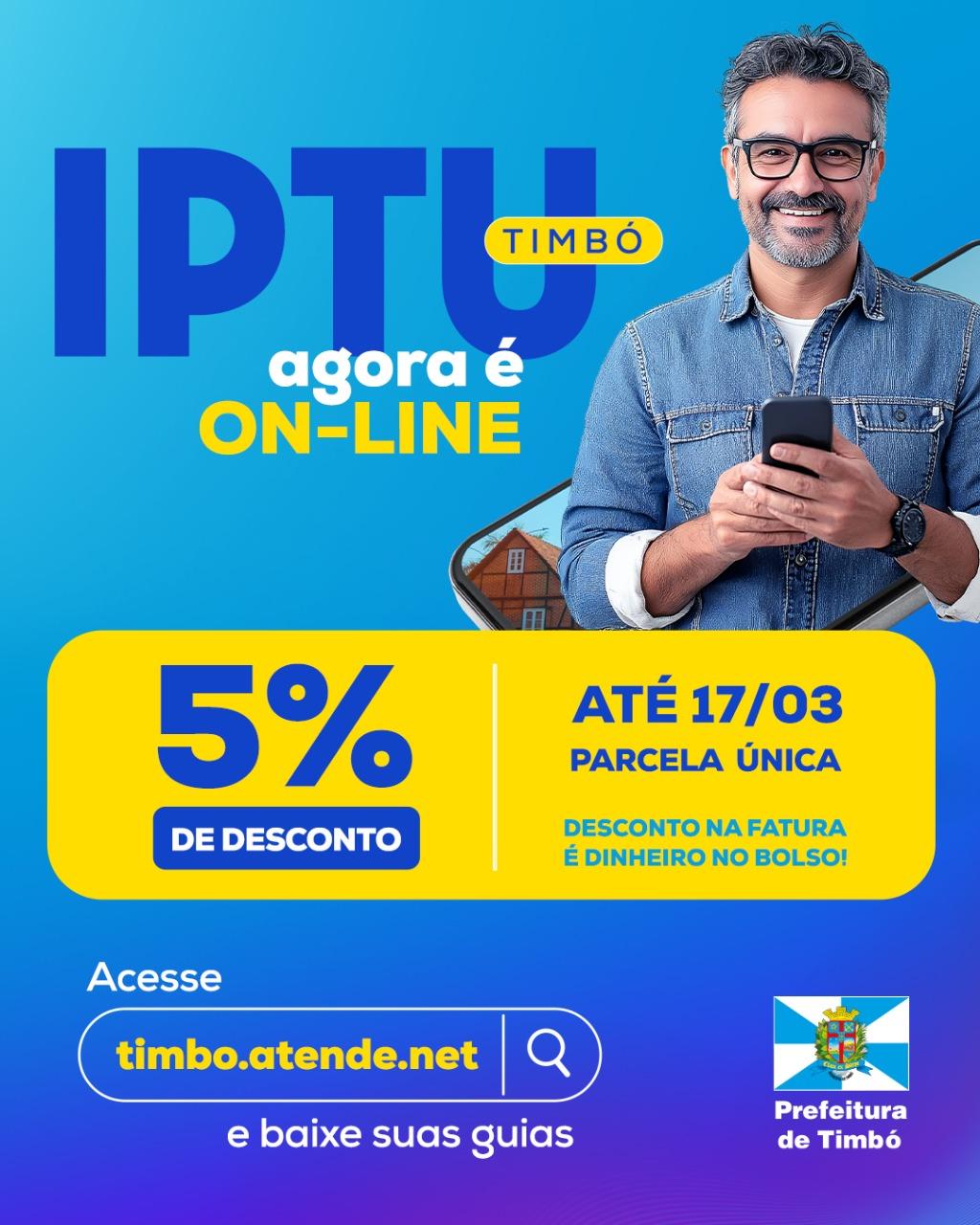 Pague o IPTU até 17 de março com 5% de desconto