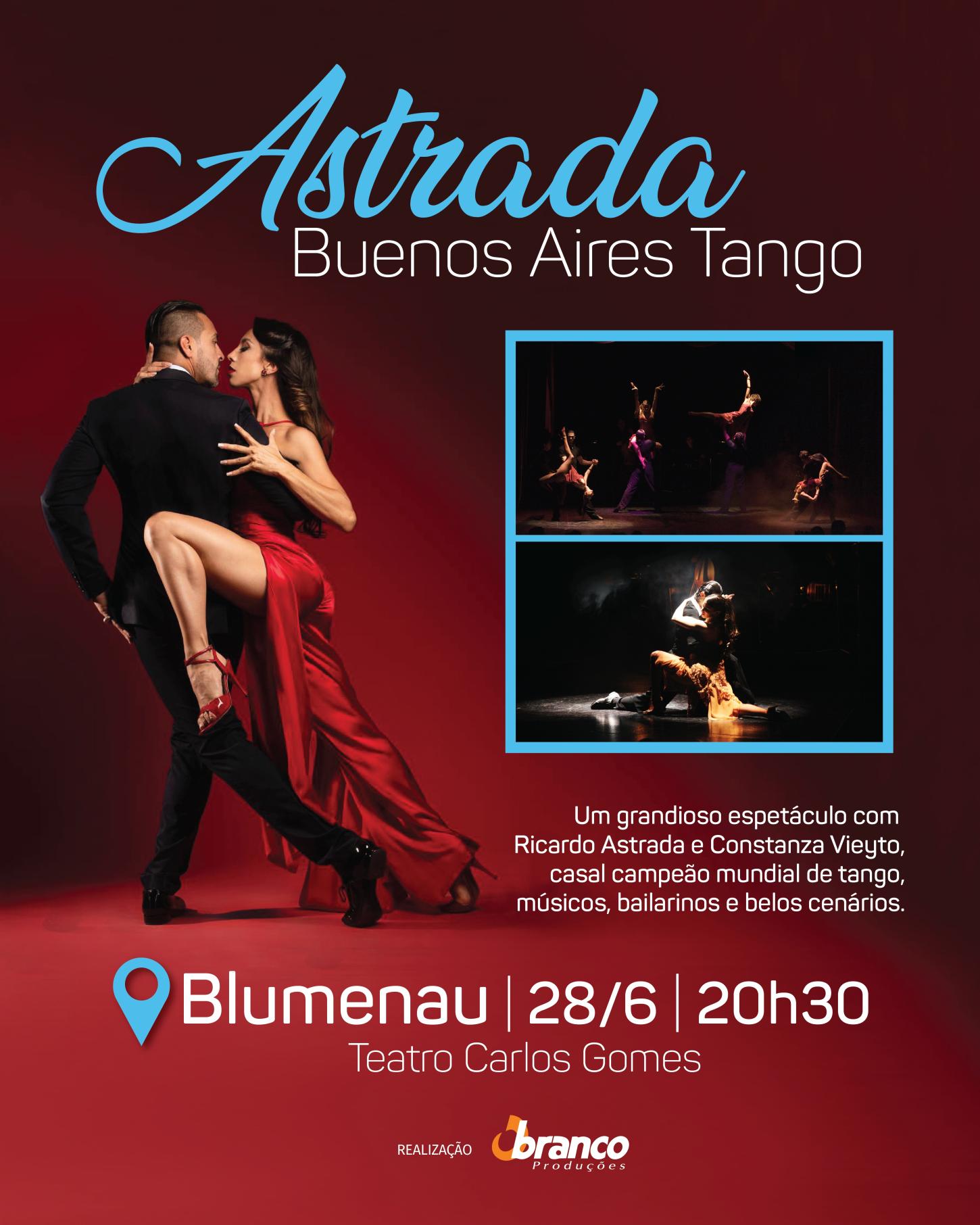 Teatro Carlos Gomes recebe espetáculo Astrada Buenos Aires Tango no dia 28 de junho