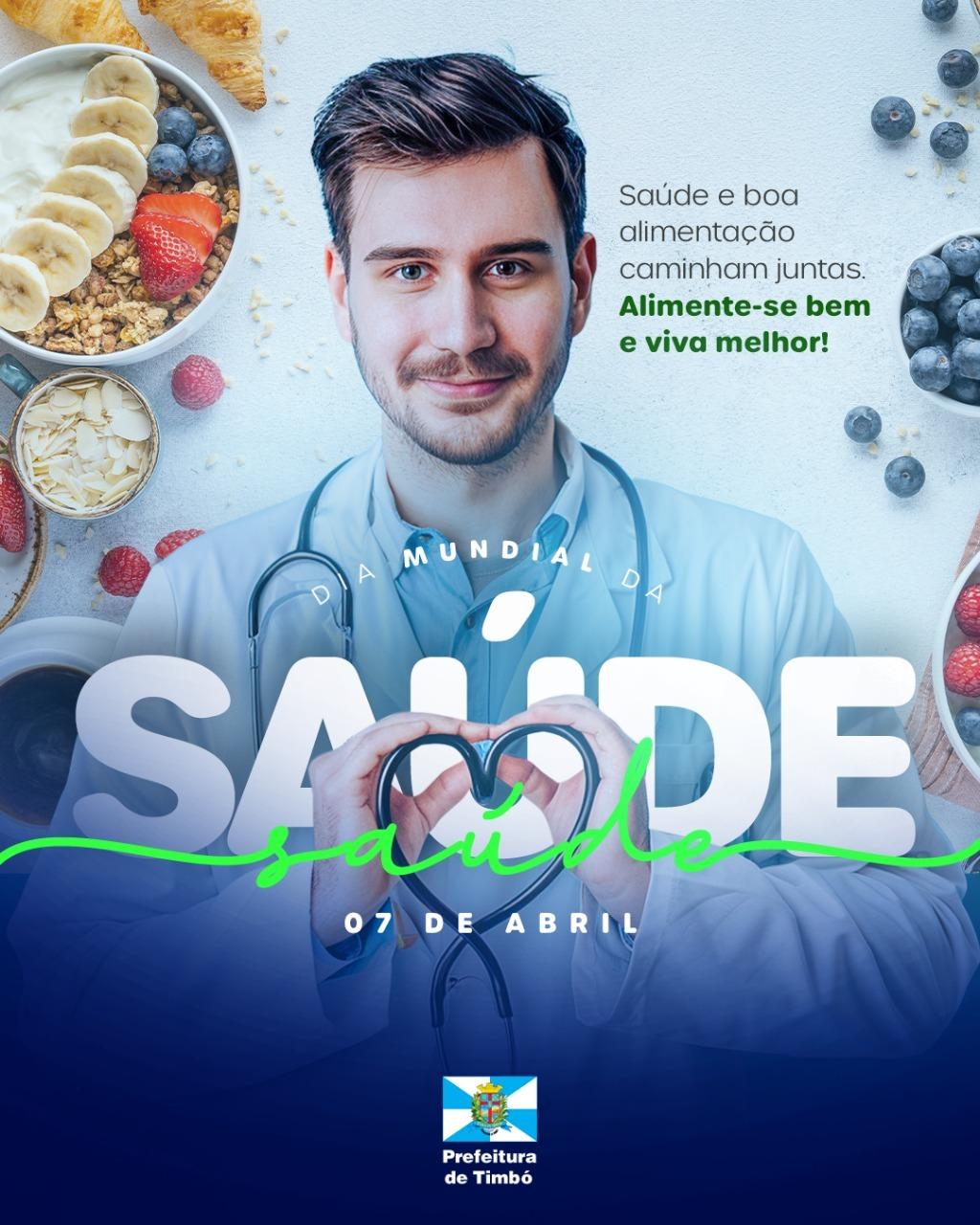Timbó mobiliza ações para o Dia Mundial da Saúde, celebrado em 7 de abril