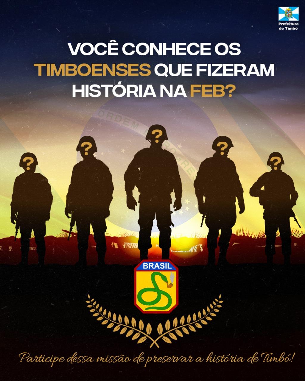 Timbó Procura por Familiares dos Pracinhas da Força Expedicionária Brasileira