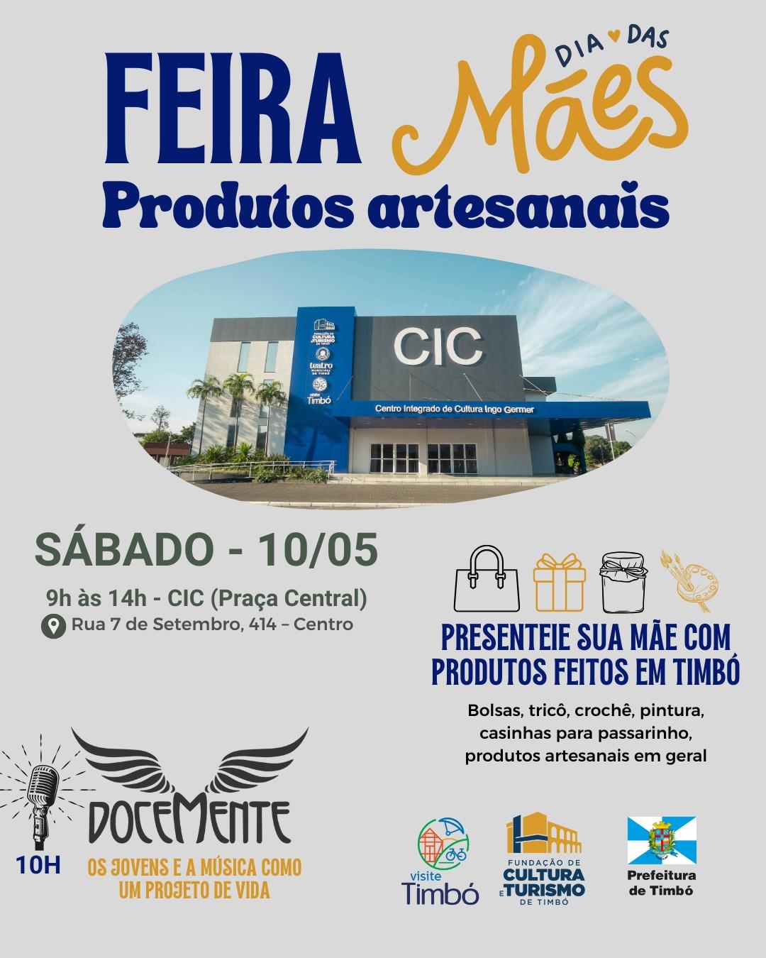 Feira de Artesanato celebra o Dia das Mães em Timbó