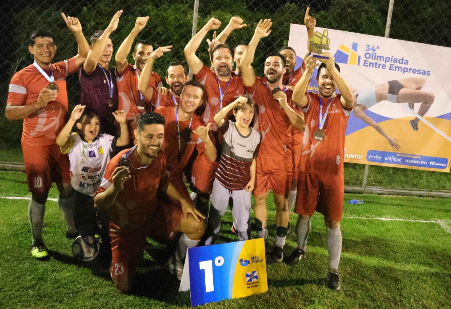 Garagistas e Mueller Eletro são os grandes campeões do Futebol Suíço nas Olimpíadas entre Empresas de Timbó