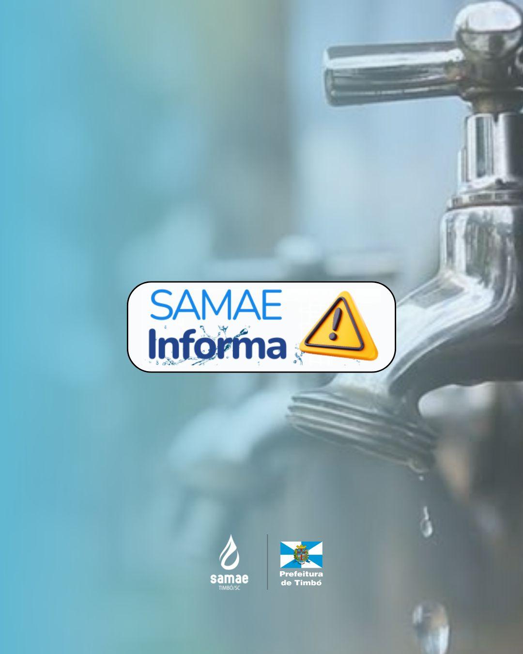 Serviço de Utilidade Pública  Obras de manutenção na Rede do SAMAE nessa terça-feira