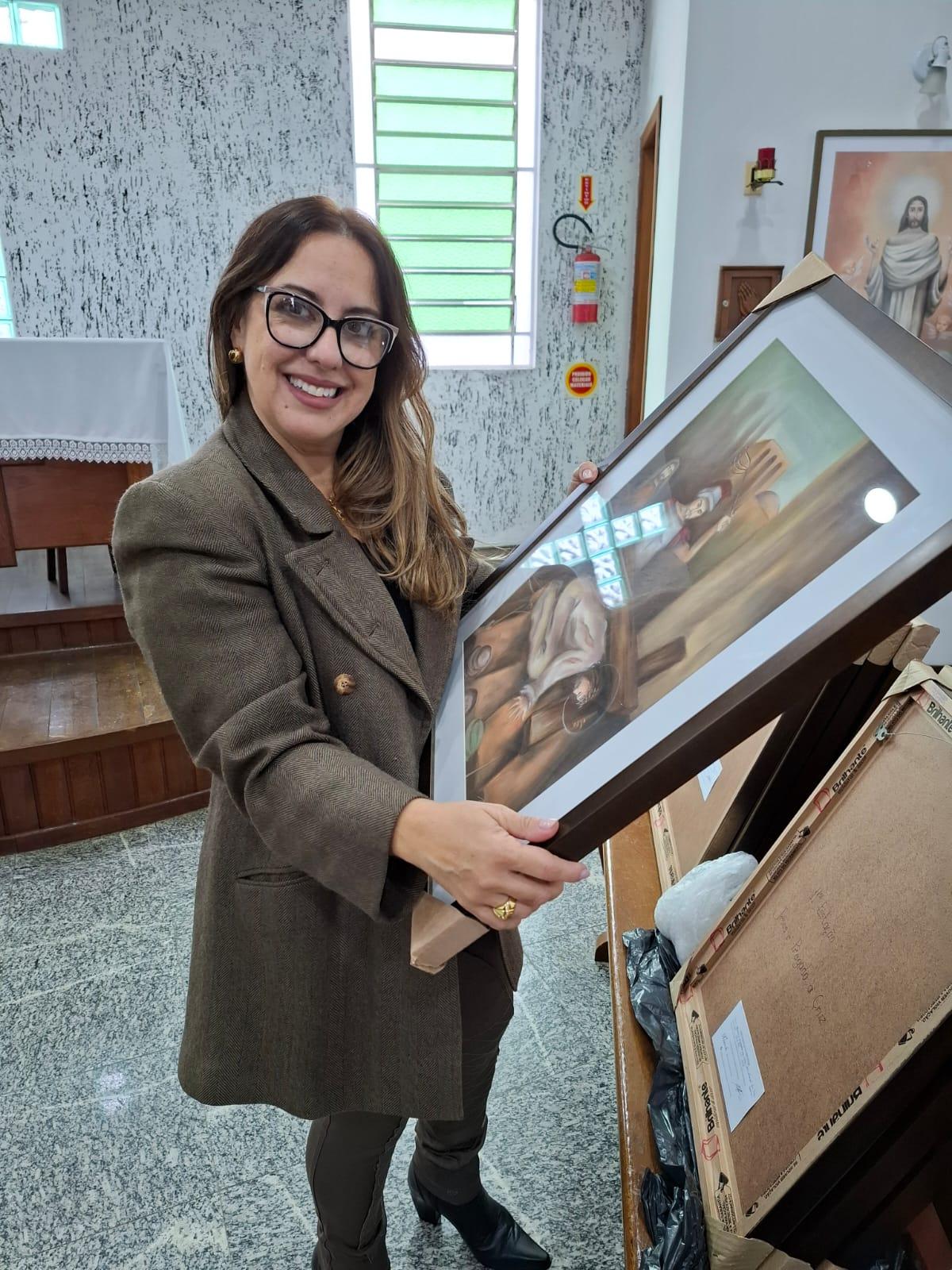 No jubileu de 25 anos da Capela Nossa Senhora Aparecida, Figueirense homenageia fé e arte