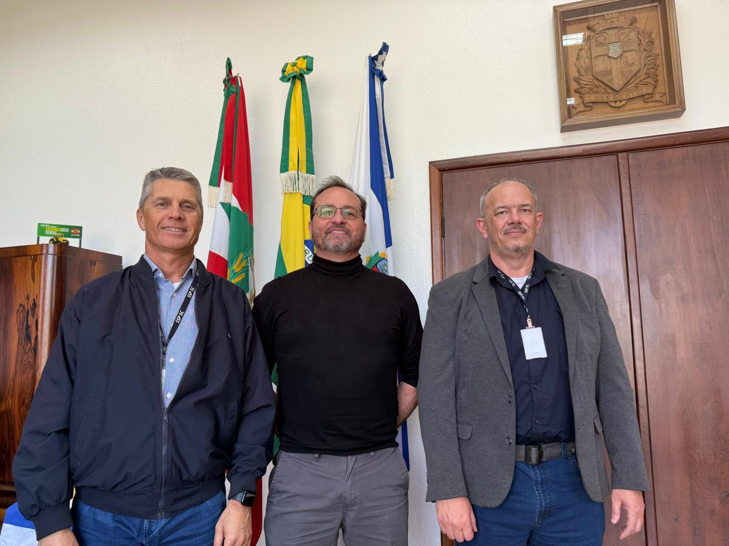 Secretário de Estado da Segurança Pública visita Timbó para tratar de investimentos