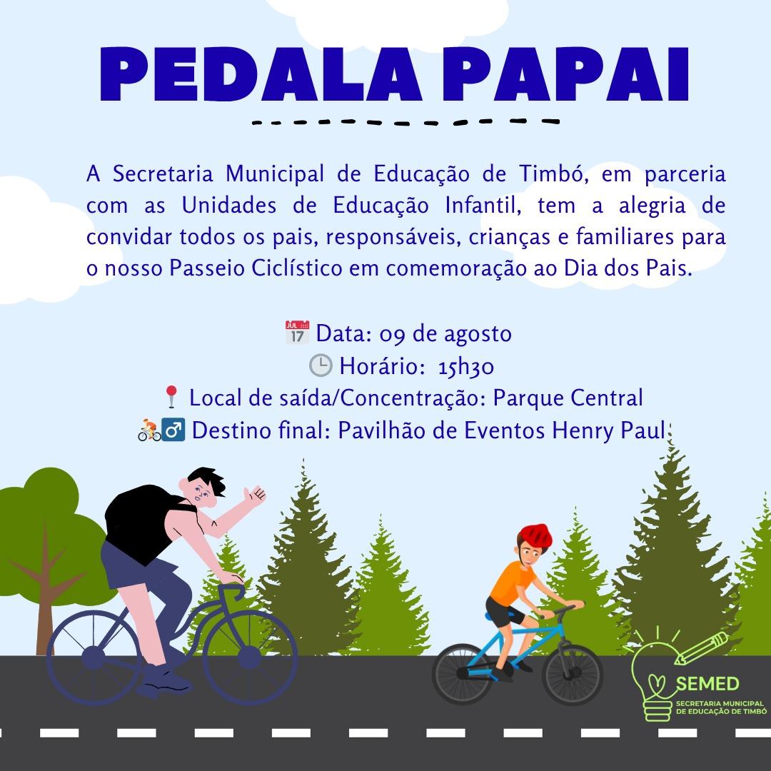 Passeio Ciclístico “Pedala Papai” celebra o Dia dos Pais em Timbó