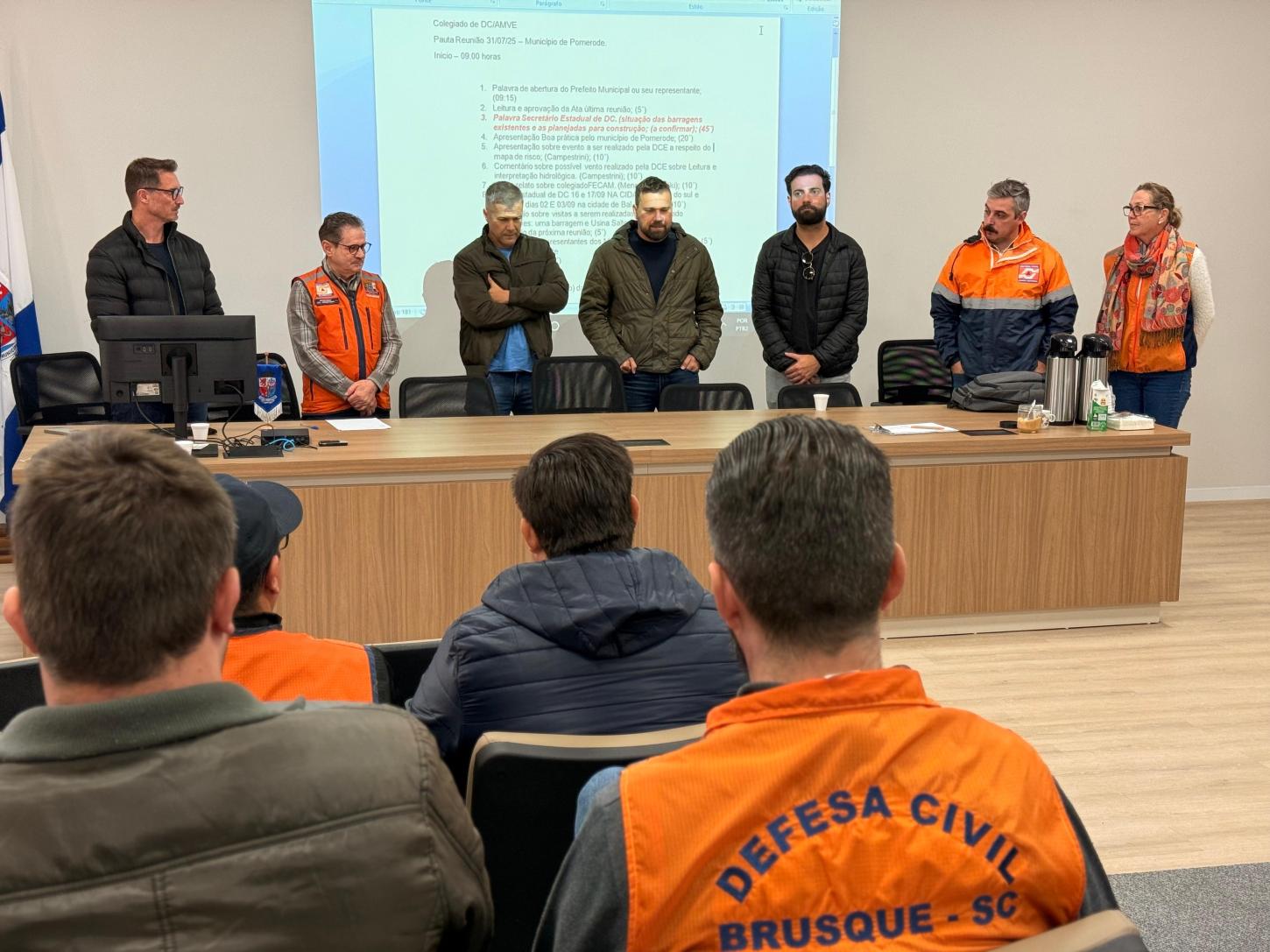 Reunião do Colegiado de Defesa Civil da AMVE reúne 10 municípios em Pomerode