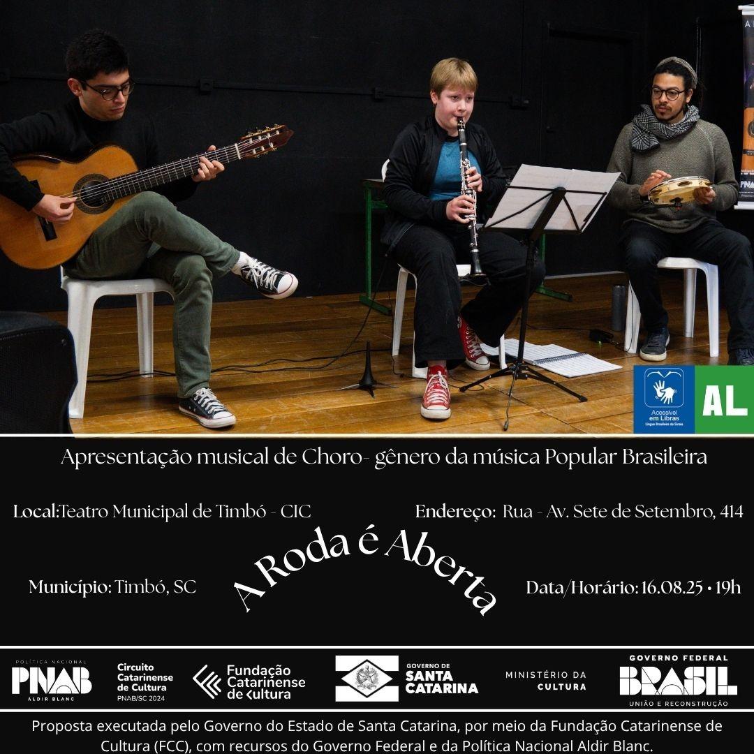 Teatro Municipal de Timbó recebe apresentação do projeto “A Roda é Aberta”
