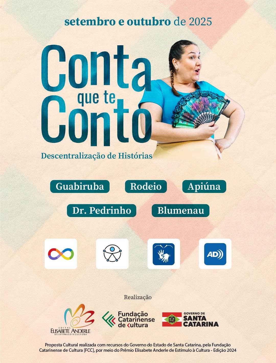 Circulação de contação de histórias da artista Gilmara Goulart chega a cinco cidades do Vale do Itajaí em setembro e outubro