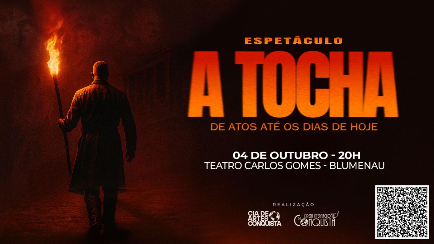 Espetáculo cristão “A Tocha” revive a história da Igreja no Teatro Carlos Gomes