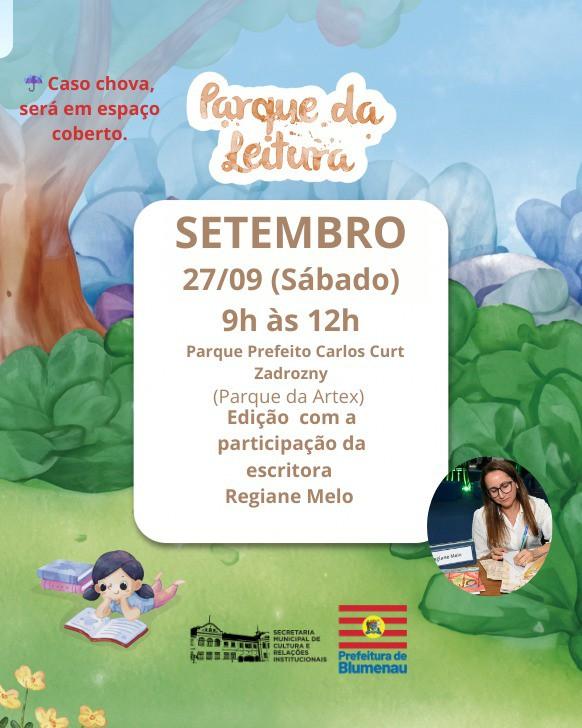 Parque da Leitura volta ao distrito do Garcia neste sábado, dia 27.