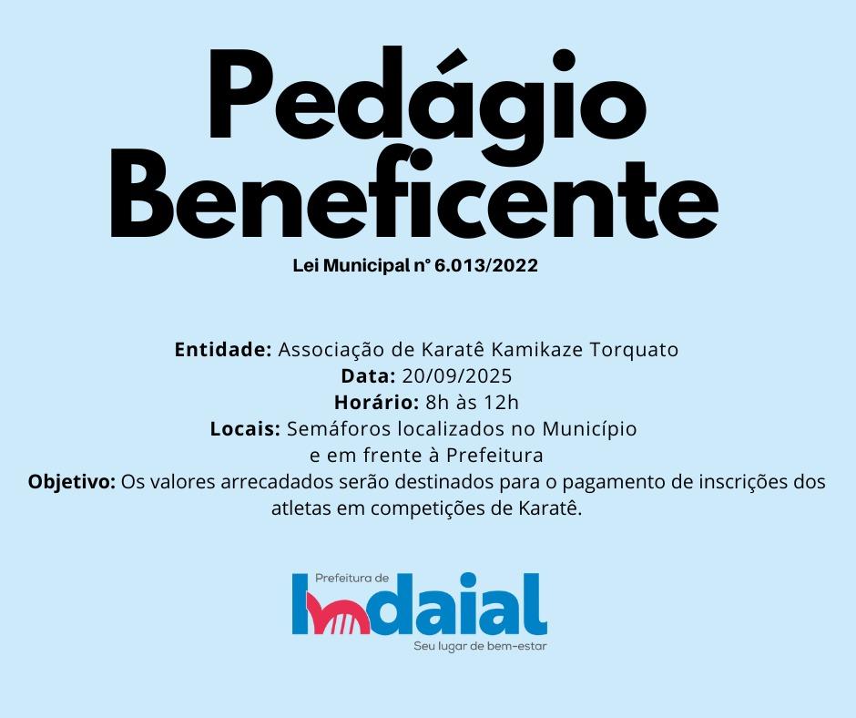 Pedágio beneficente em prol da Associação de Karatê Kamikaze Torquato