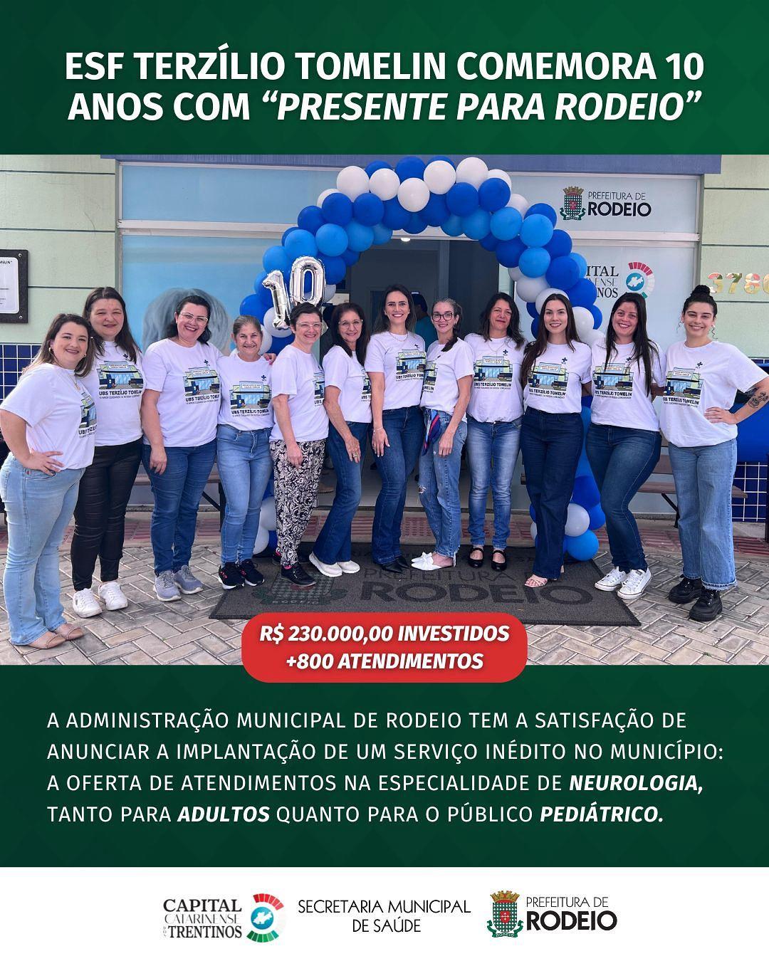 PREFEITURA DE RODEIO INOVA NA SAÚDE COM ATENDIMENTO INÉDITO EM NEUROLOGIA