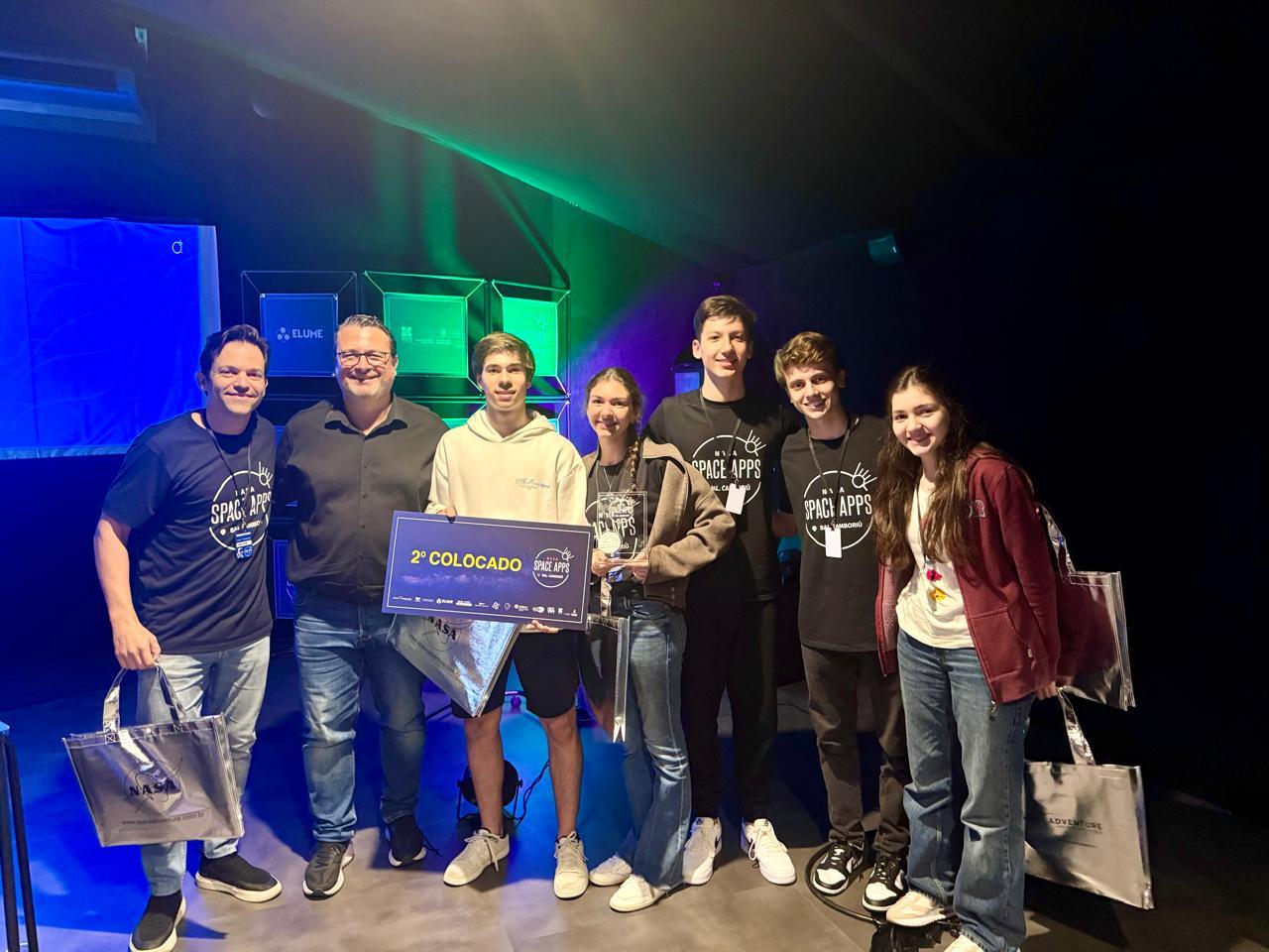 Equipe de Blumenau fica em 2º lugar em desafio internacional da NASA