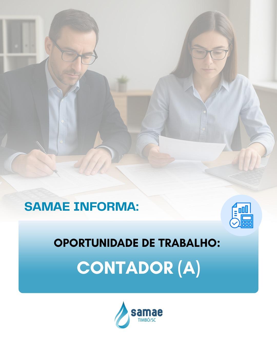 Samae está com oportunidade para profissionais na área contábil