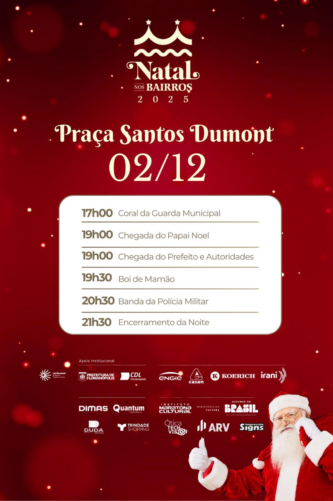 Florianópolis celebra o primeiro “Natal Luz da Praça Santos Dumont