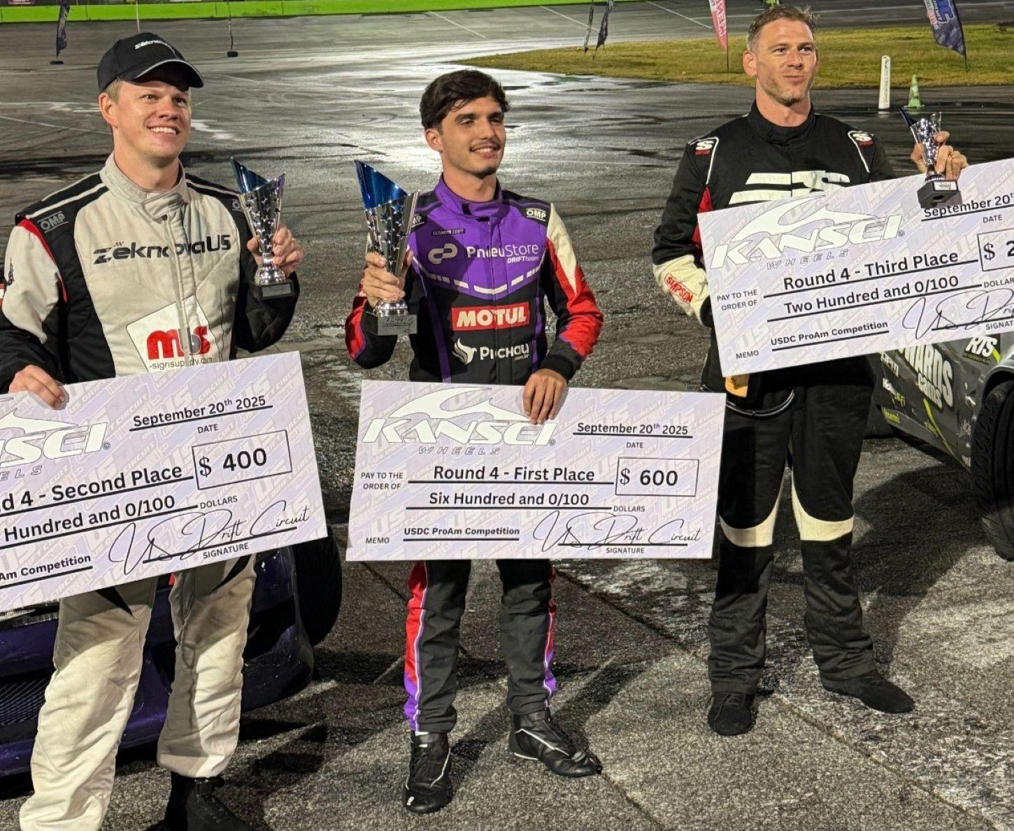 Piloto catarinense é o primeiro brasileiro a vencer uma etapa da Fórmula Drift ProAM nos EUA