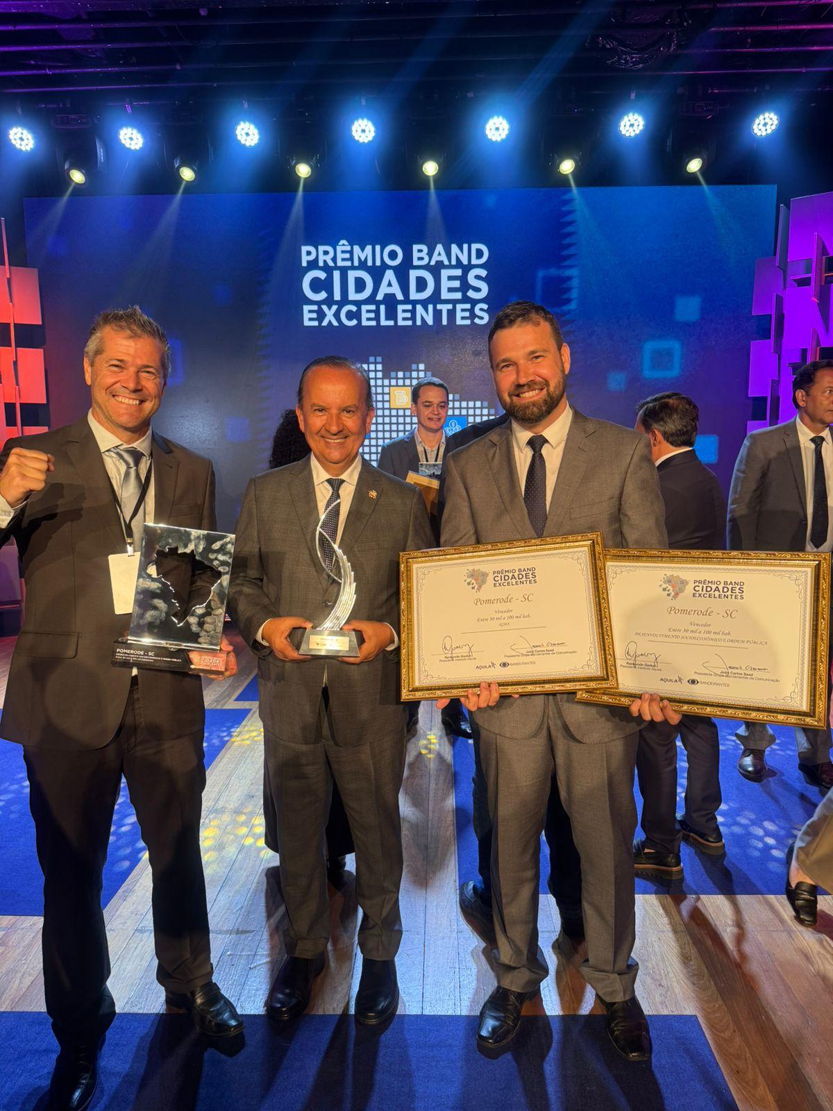 Pomerode é campeã nacional no Prêmio Band Cidades Excelentes