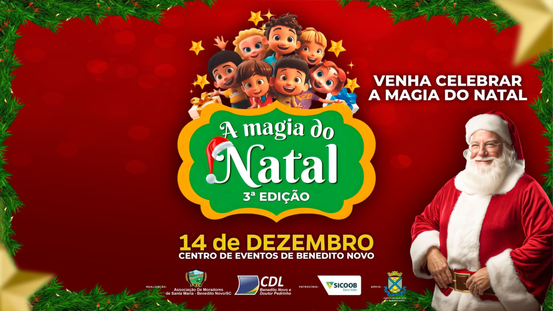 Vem aí a 3ª edição da Magia de Natal de Benedito Novo
