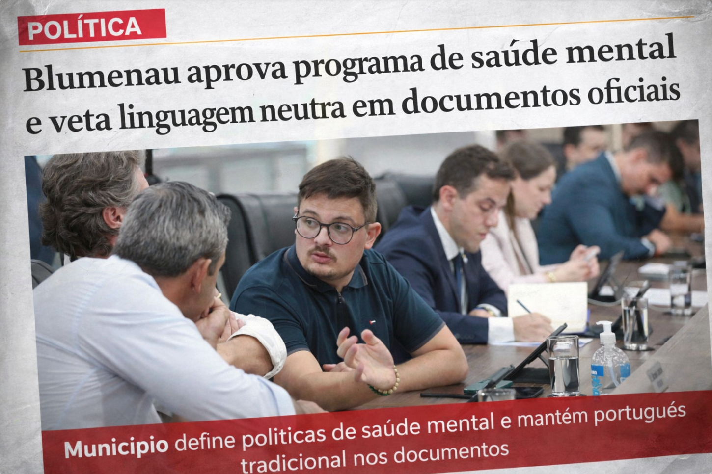 Blumenau aprova programa de saúde mental e veta linguagem neutra em documentos oficiais