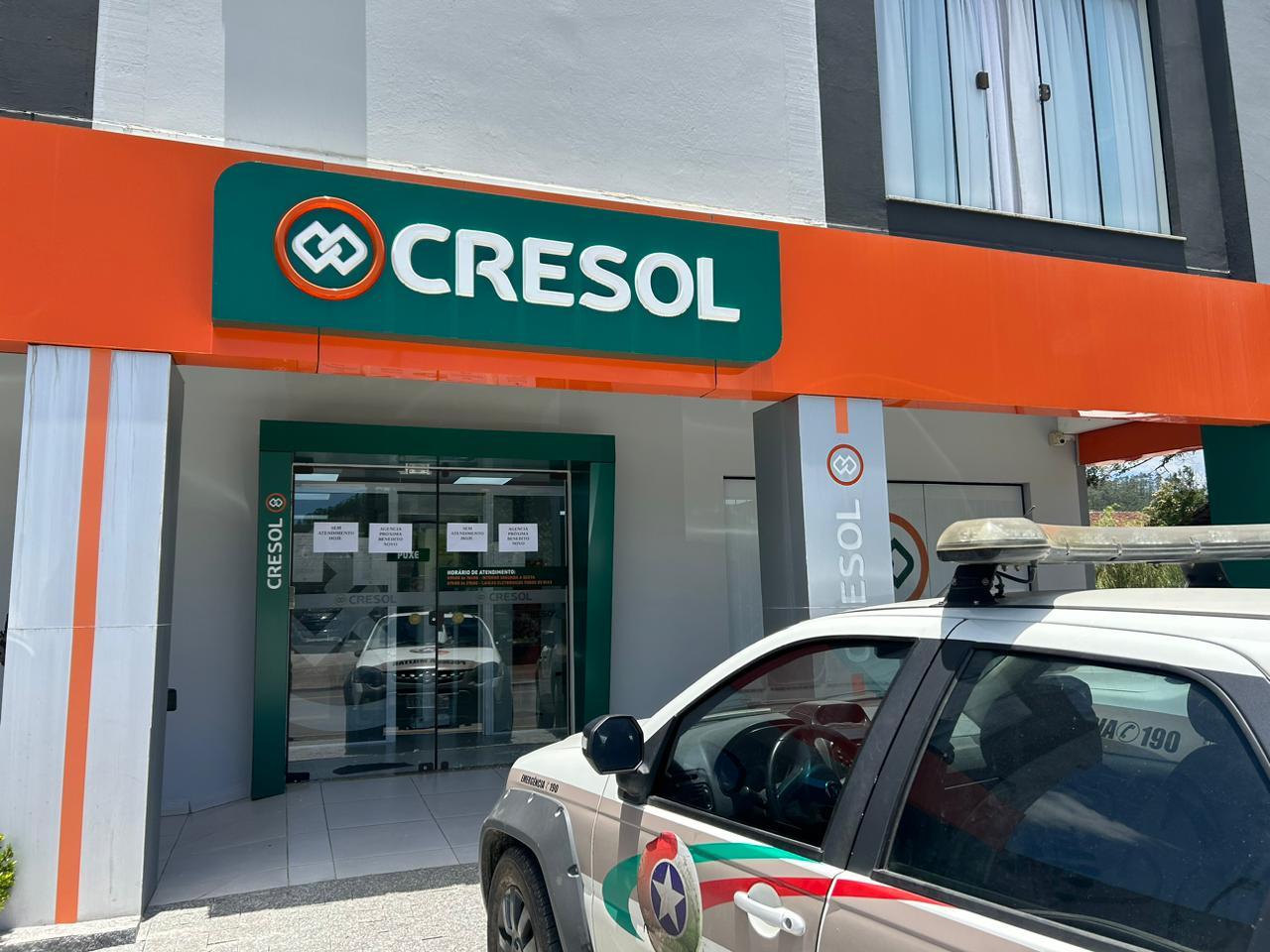 Furto qualificado atinge agência da Cresol em Indaial; é o terceiro caso recente na região