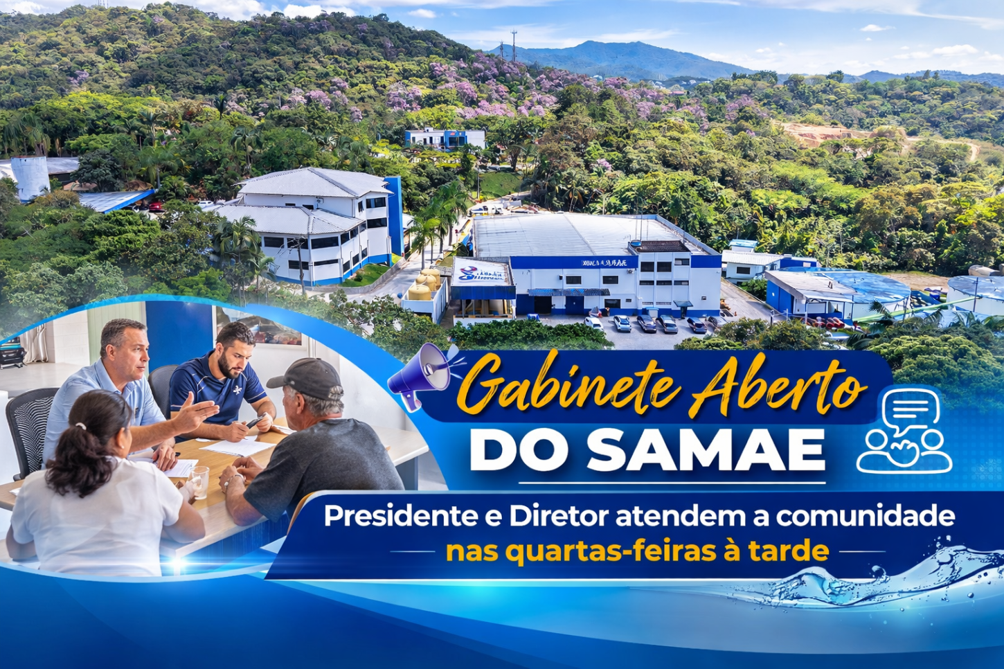 Gabinete Aberto do Samae: Presidente e diretor atendem a comunidade nas quartas-feiras a tarde