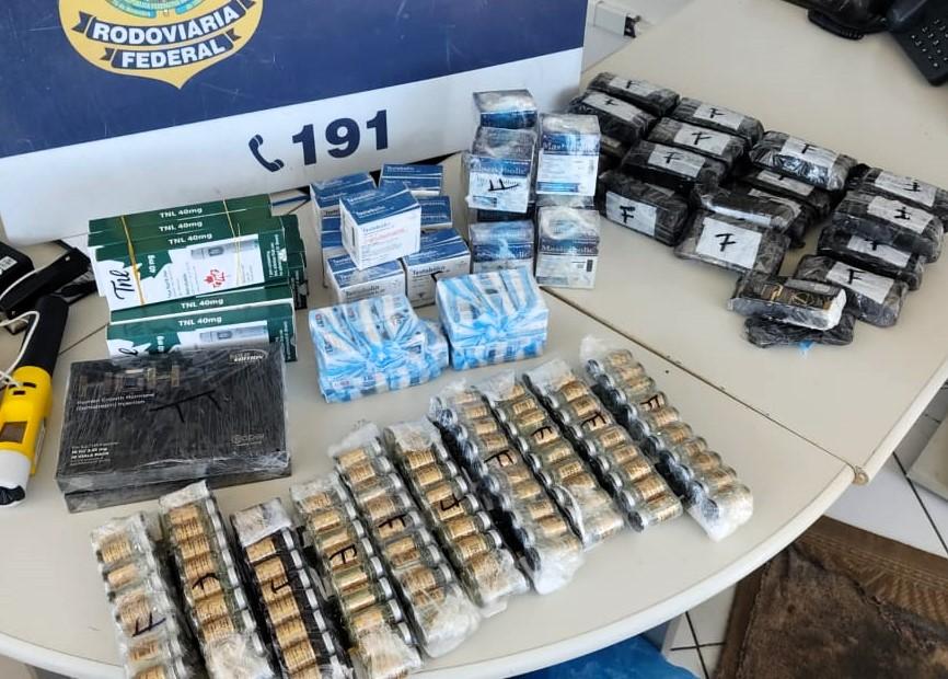 PRF apreende em Blumenau carga de anabolizantes do Paraguai avaliada em R$ 200 mil 
