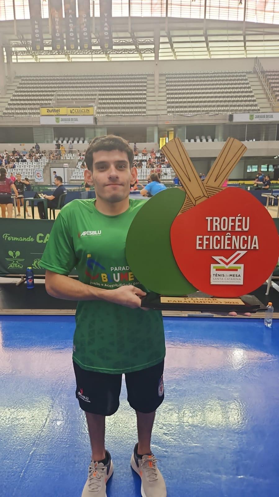 Atletas de Blumenau conquistam pódios na 1ª etapa do Catarinense de Tênis de Mesa