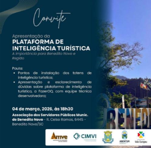 Benedito Novo debate futuro do turismo em reunião nesta terça