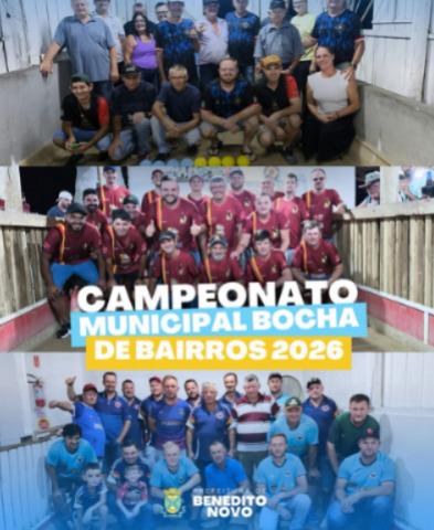 Campeonato de Bocha Entre Bairros movimenta comunidades e reforça tradição esportiva em Benedito Novo