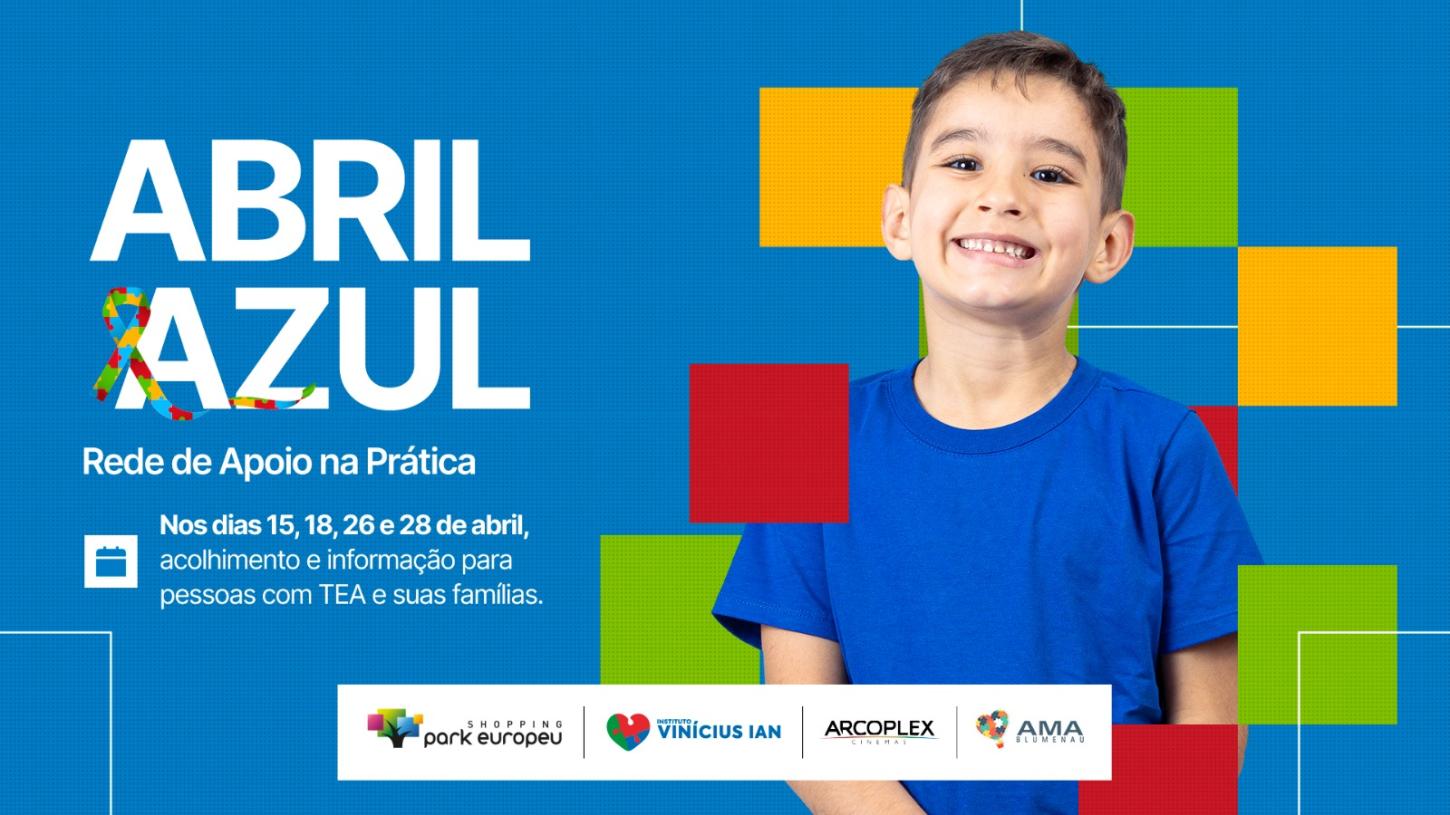 Até 28 de abril, Blumenau (SC) terá programação sobre o Transtorno do Espectro Autista no Shopping Park Europeu