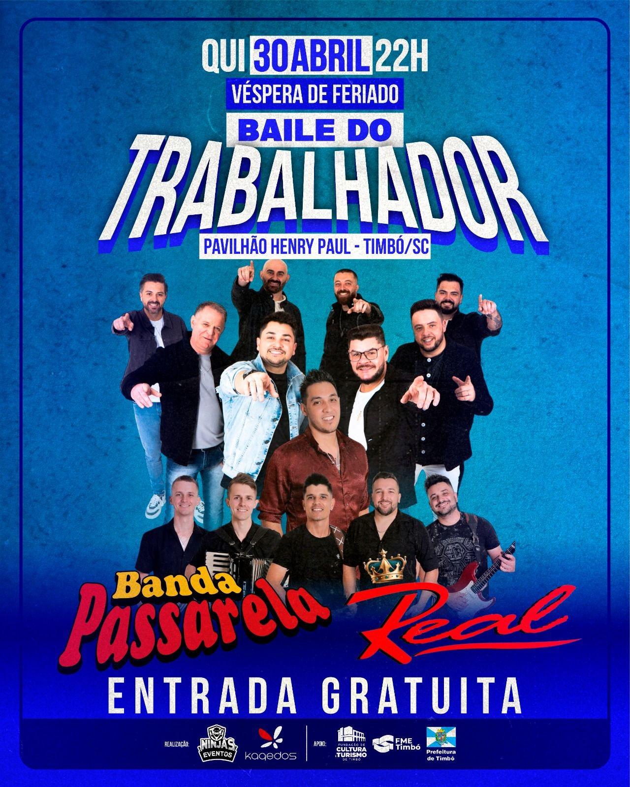 Timbó celebra o Dia do Trabalhador com grande baile no dia 30 de abril