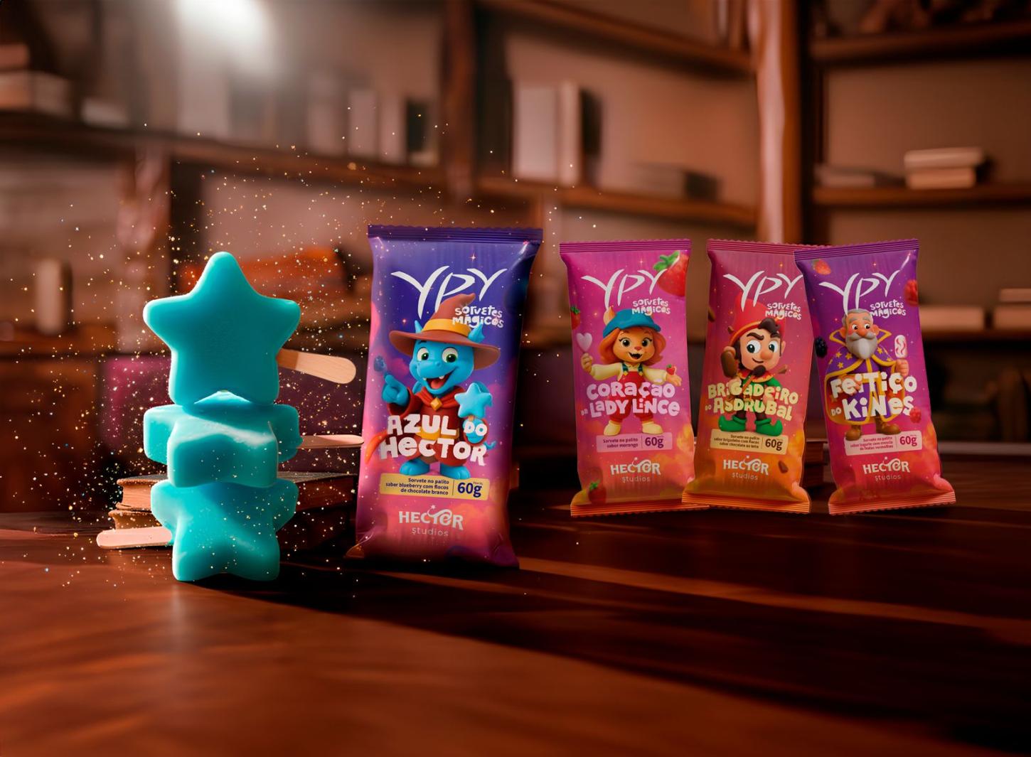 YPY Sorvetes e Hector Dragão lançam linha de picolés e sorvetes para crianças