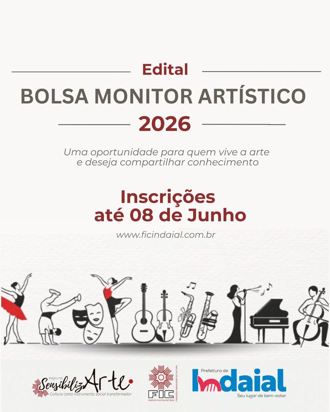 Fundação Indaialense de Cultura abre novamente inscrições para Bolsa Monitor Artístico 