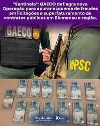 Operação “Sentinela” expõe suposto esquema milionário de corrupção e manipulação de licitações em Blumenau