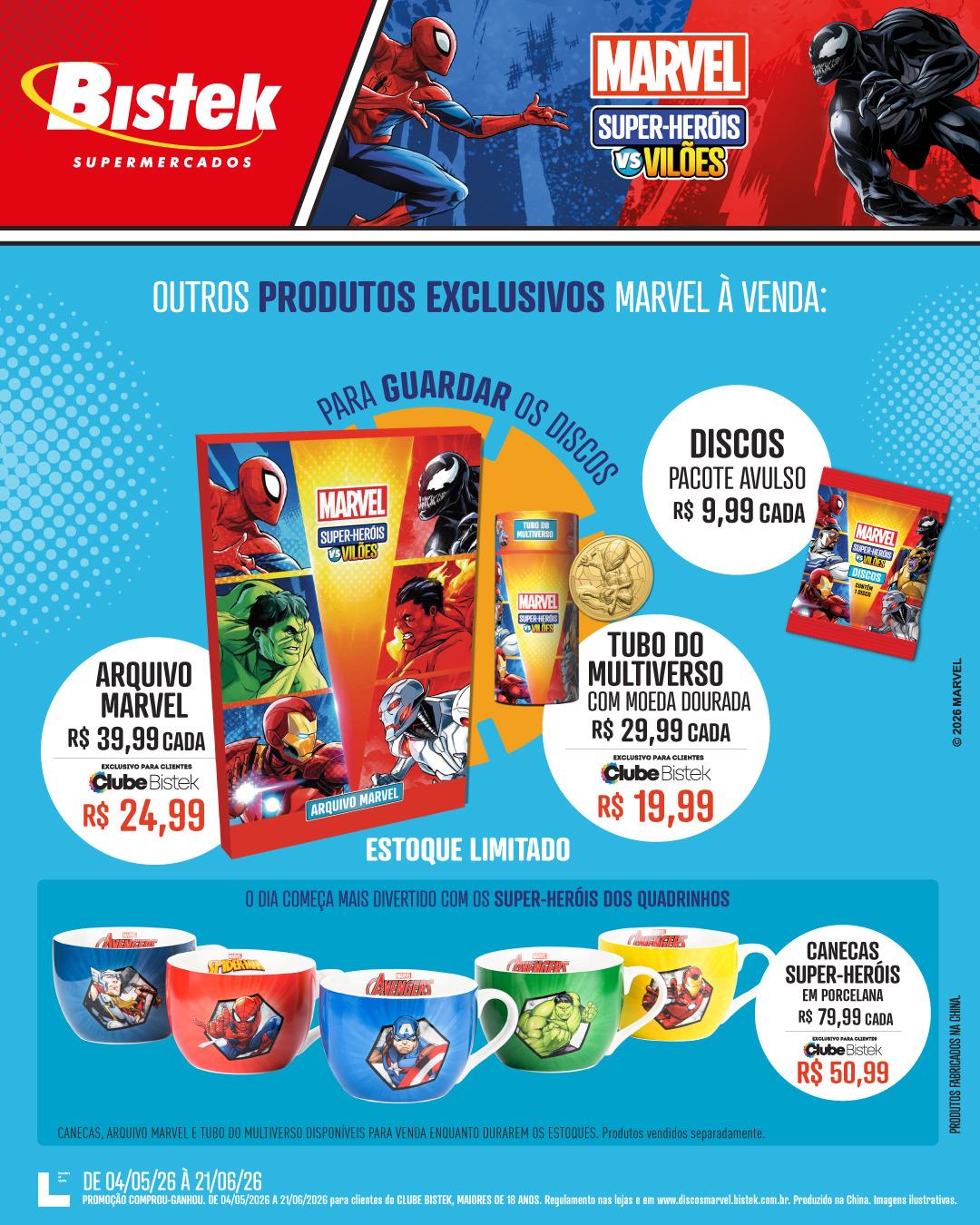 Parceria entre Bistek Supermercados e L - founders of loyalty traz ao Brasil campanha inédita do universo Marvel