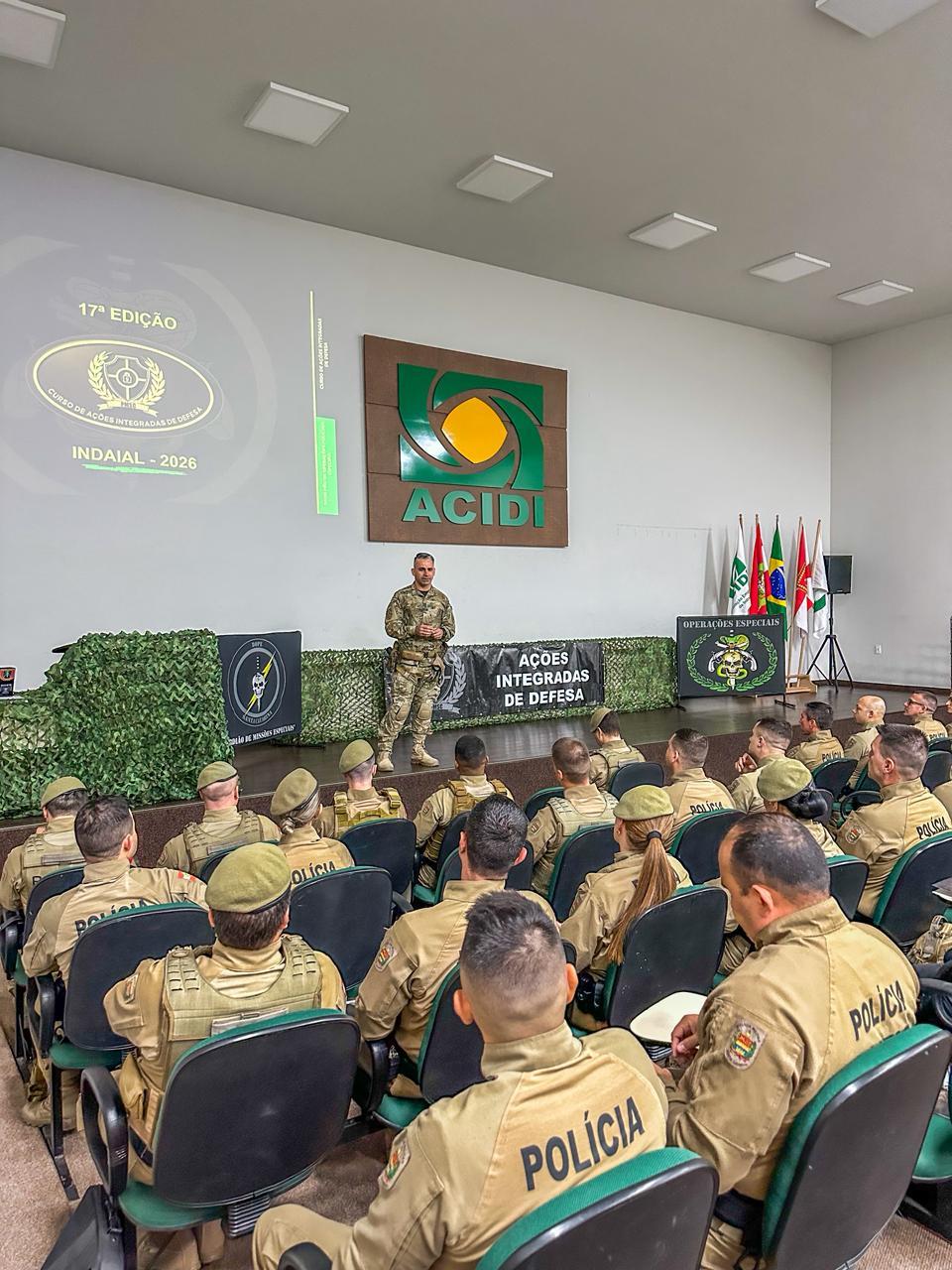 PMSC realiza Curso de Ações Integradas de Defesa em Indaial