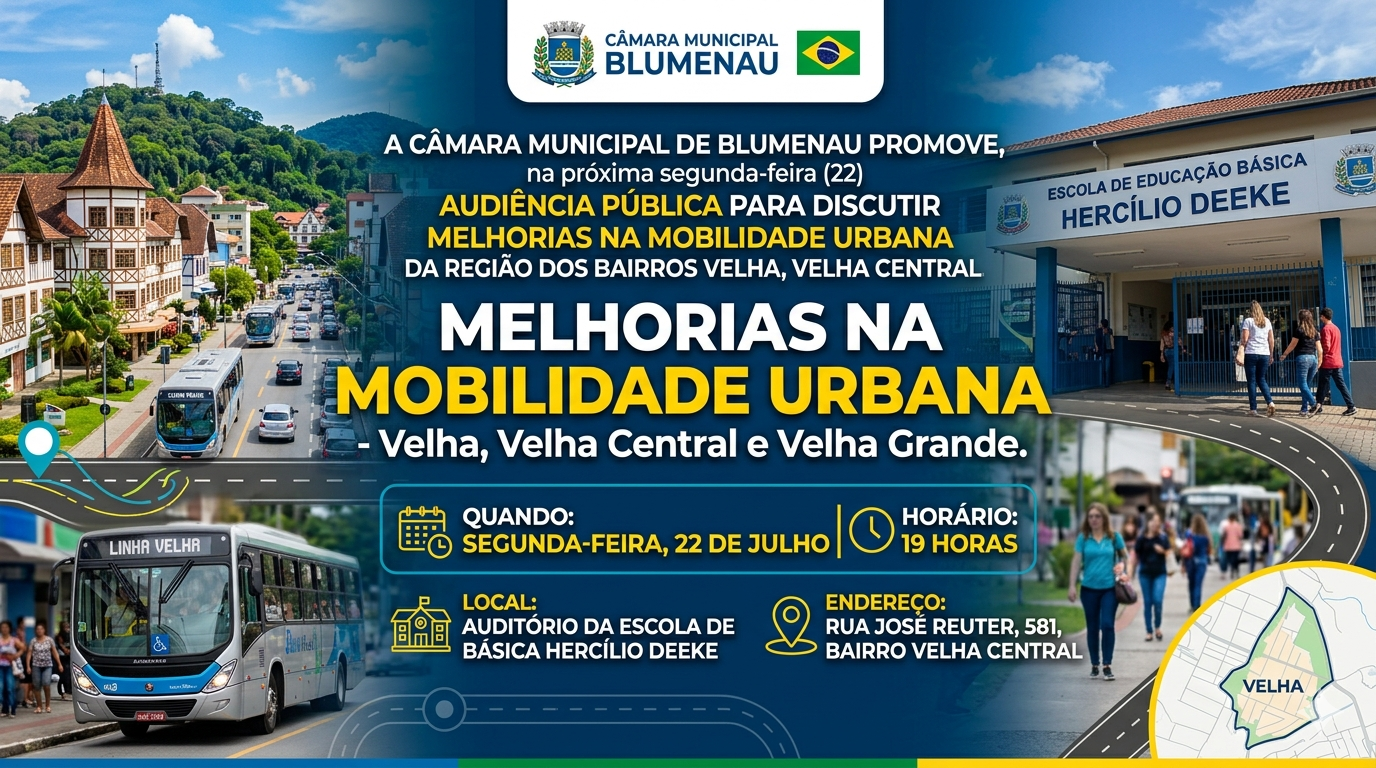 Audiência pública vai debater melhorias na mobilidade urbana da região da Grande Velha