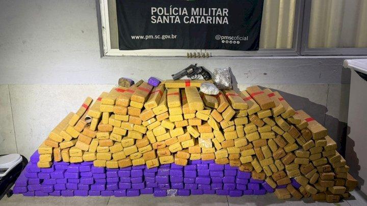 Fim de semana com mais de 1 tonelada de maconha apreendida em SC