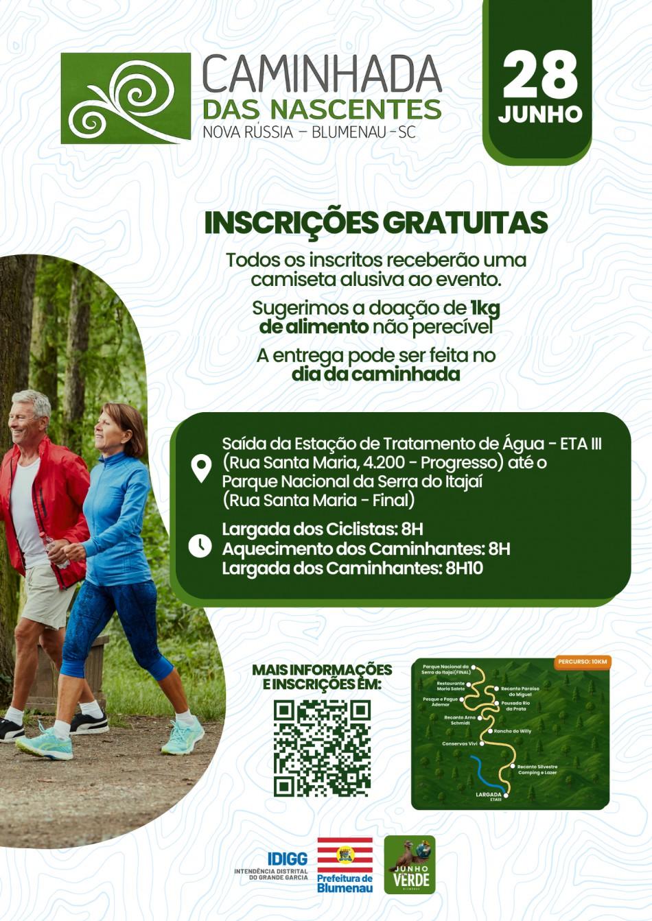 Inscrições abertas para 10ª Caminhada das Nascentes na Nova Rússia