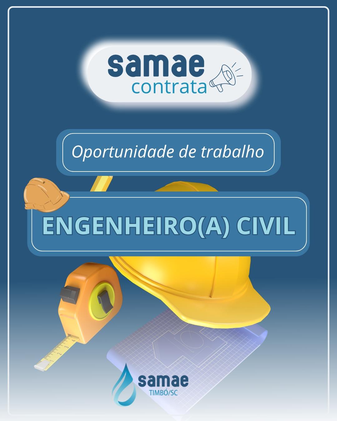 SAMAE realiza chamada pública para a área de engenharia civil