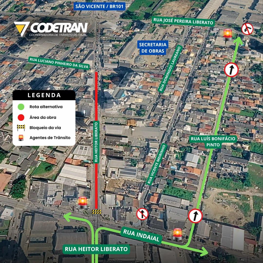 Atenção, motoristas! Novas alterações no trânsito da Rua Heitor Liberato a partir de segunda-feira (13).