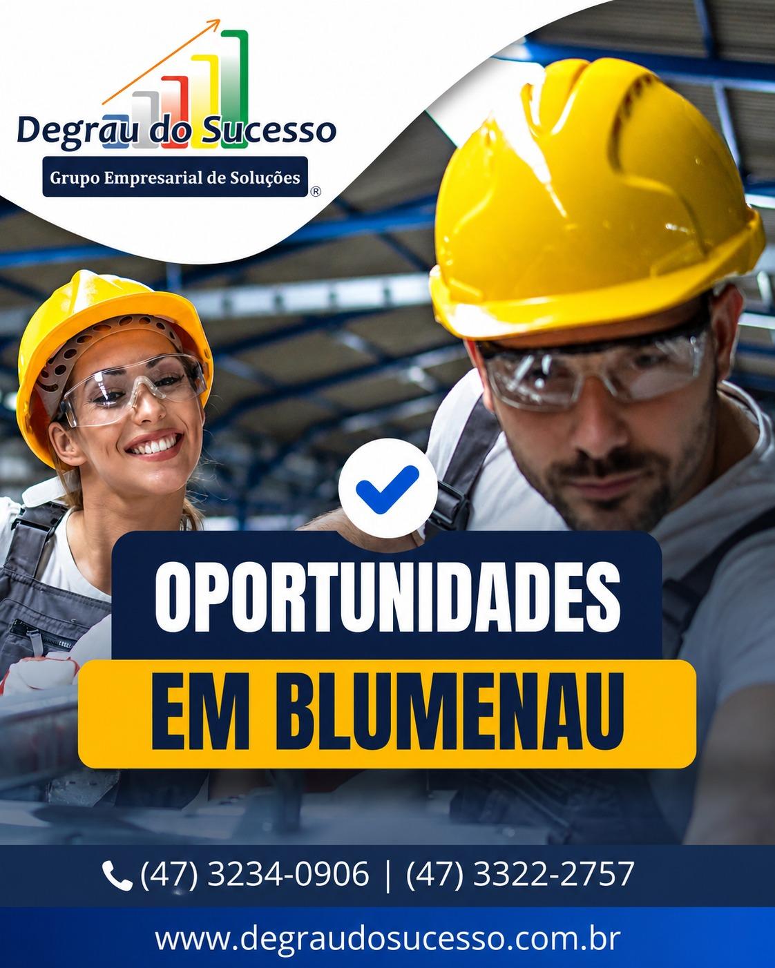 Atenção para as oportunidades disponíveis na região de Blumenau! 
